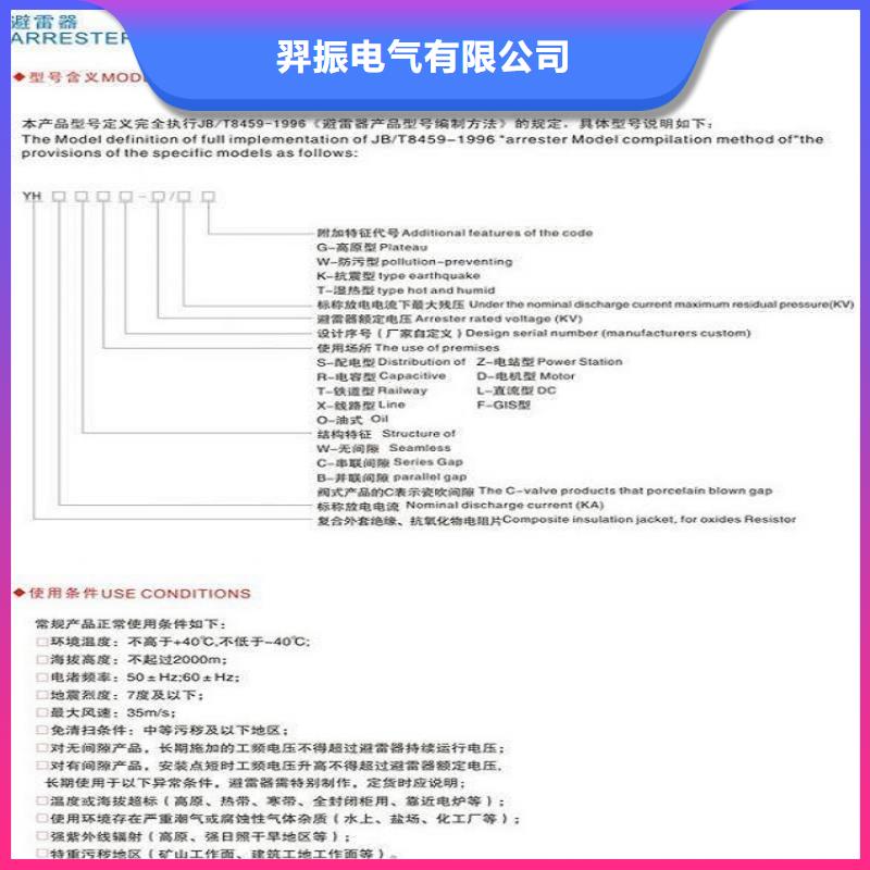 【羿振电气】避雷器Y10W-390/960W