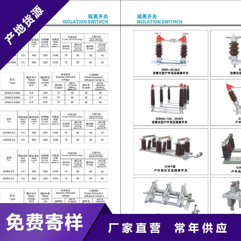 【戶外高壓隔離開關】GW4-220/1250A