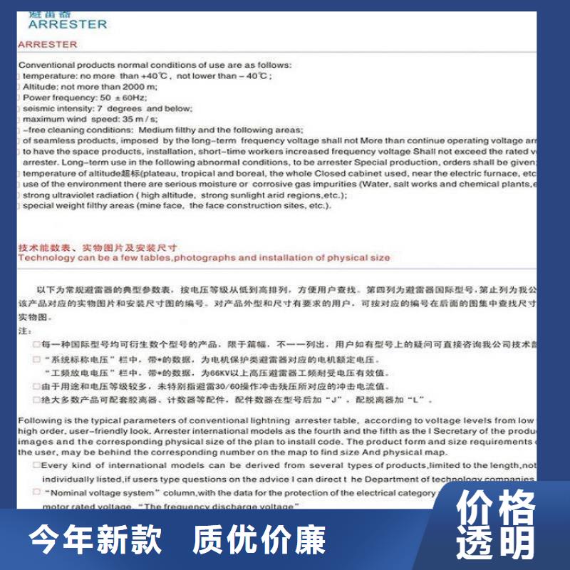 避雷器HY2.5W1-13.5/31【浙江羿振電氣有限公司】
