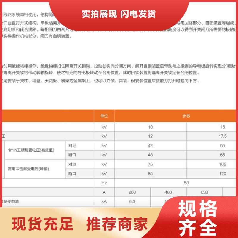 戶外高壓交流隔離開關HGW9-10G/630