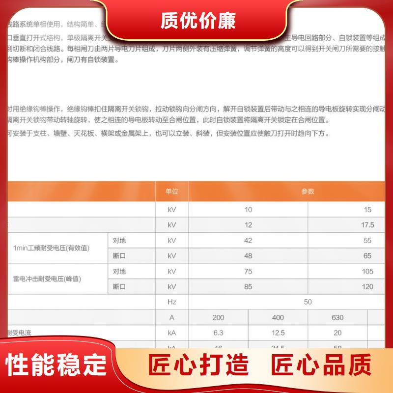 高壓隔離開關GW9-12G/1000A