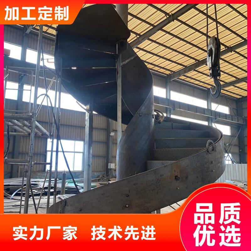 弧形梯鋼結構螺旋樓梯來圖定制