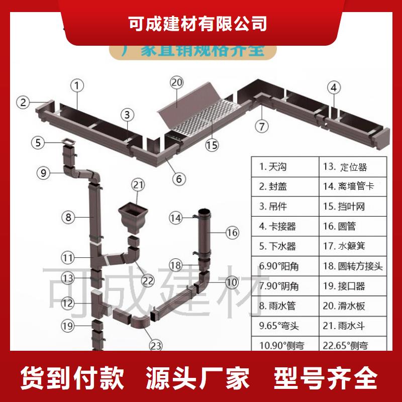 彩鋁成品雨水管定制