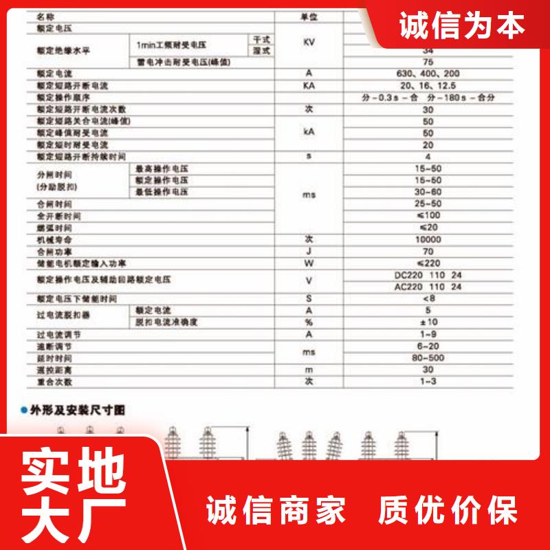 戶外真空斷路器ZW32-12G/1250廠家