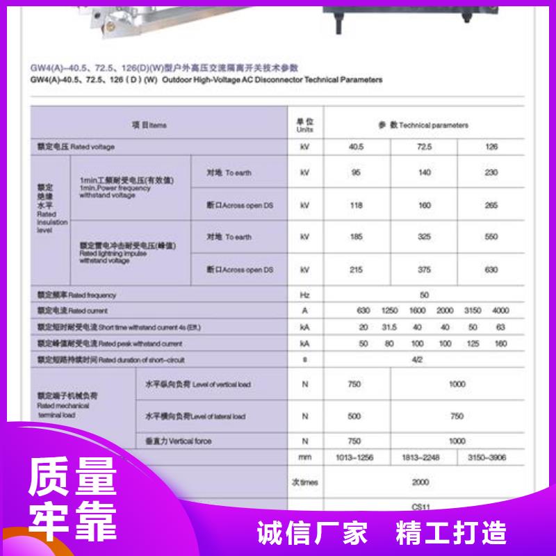 HGW9-12/1000戶外高壓隔離開關(guān)功能
